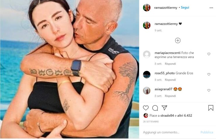 Eros Ramazzotti abbraccia la donna della sua vita - Solonotizie24