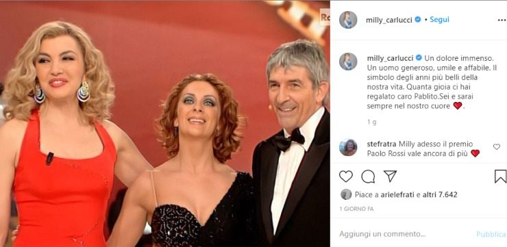 Milly Carlucci il nuovo lutto - Solonotizie24