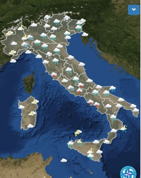 mappa italia meteo dicembre