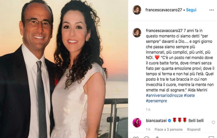 Carlo Conti e Francesca Vaccaro - Solonotizie24