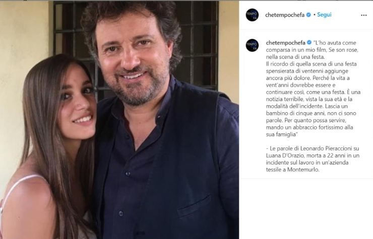 Leonardo Pieraccioni morte Luana - Solonotizie24