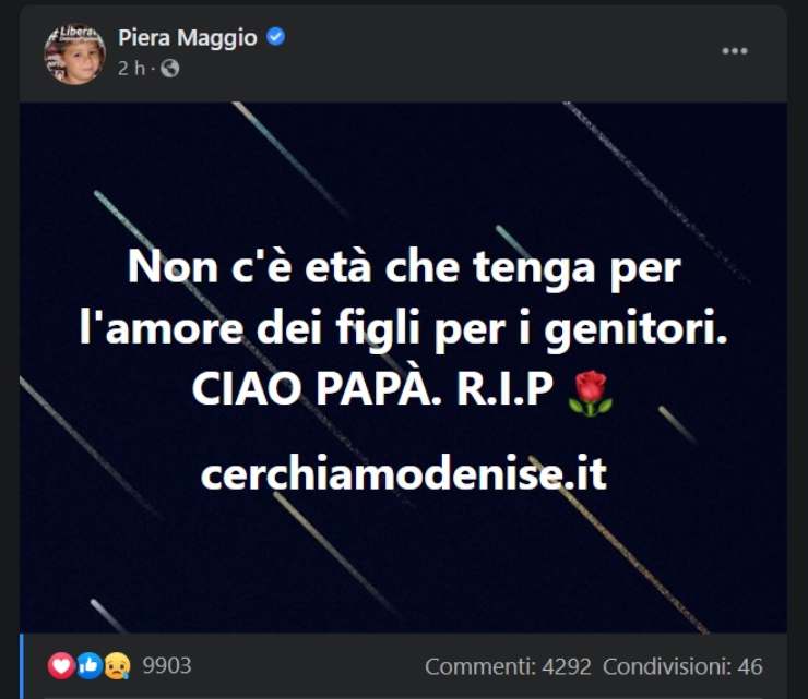 Piera Maggio lutto - Solonotizie24