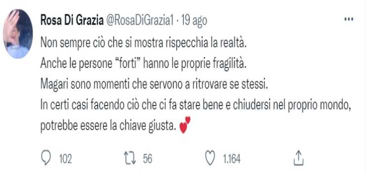 Rosa Di Grazia momento difficile - Solonotizie24