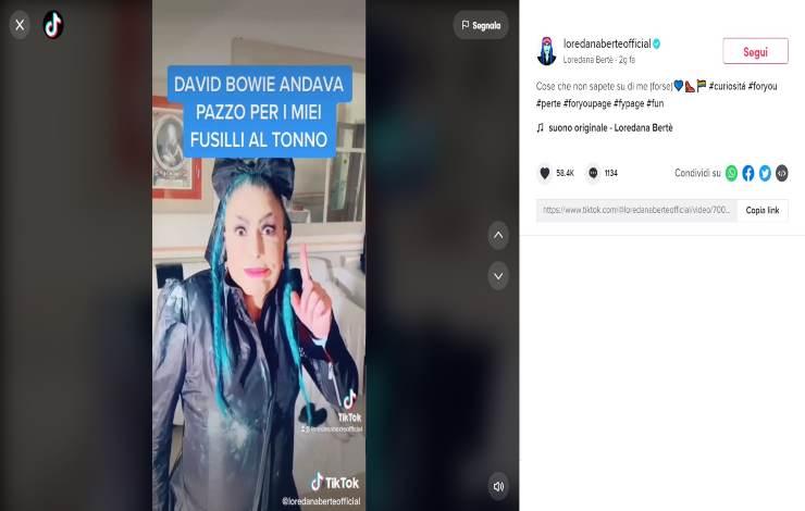 Loredana Bertè confessione uomo del passato - Solonotizie24