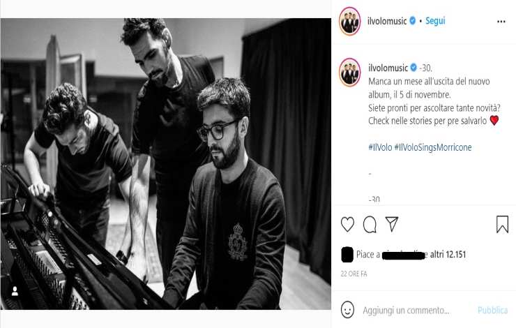 Il Volo annuncio - Solonotizie24