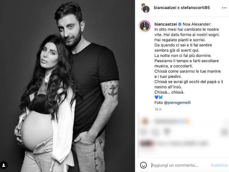 Bianca Atzei e Stefano Corti (fonte: instagram)