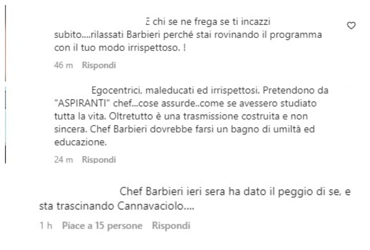 Commenti su Masterchef